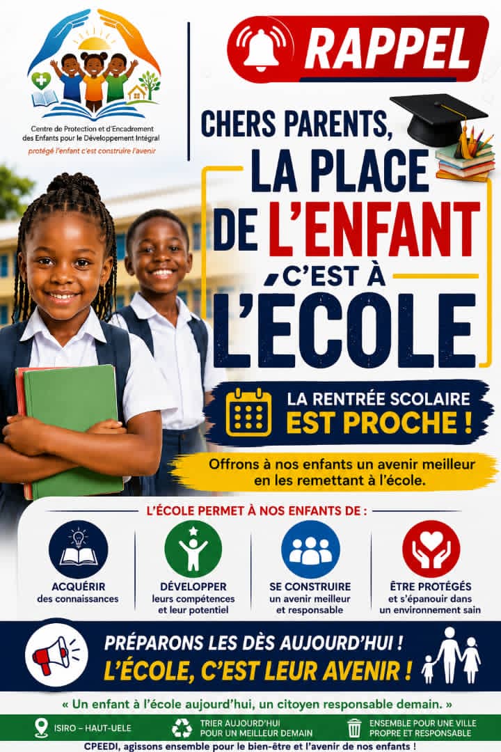 Distribution des fournitures scolaires à Mungbere